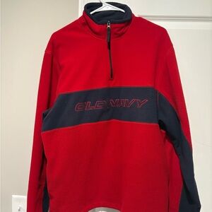 Vintage Y2K Old Navy Embroidered Fleece Quarter Zip XL Rare Color block VTG